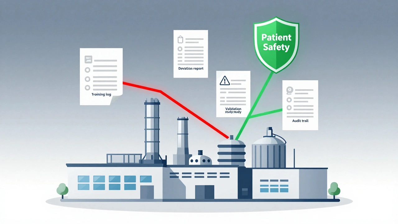 Digital compliance documents connected to patient safety shield