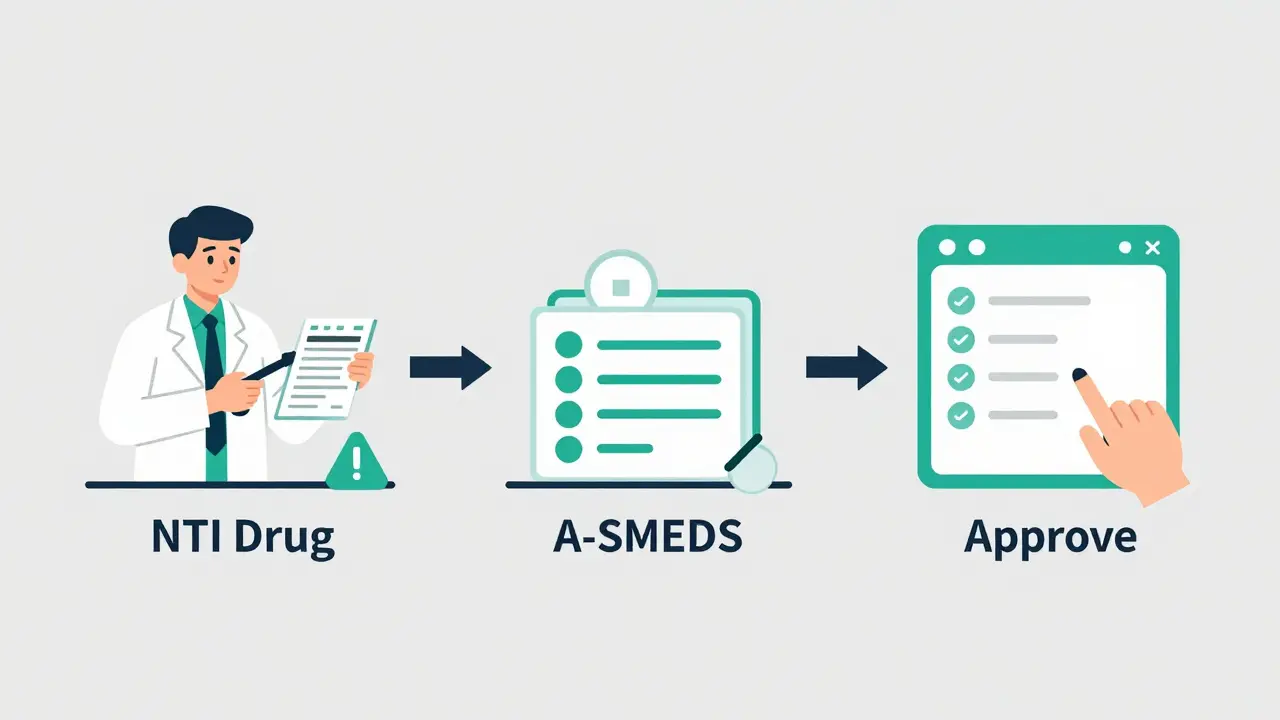 Three-step process: identifying high-risk drug, checking allergens, and getting prescriber approval.