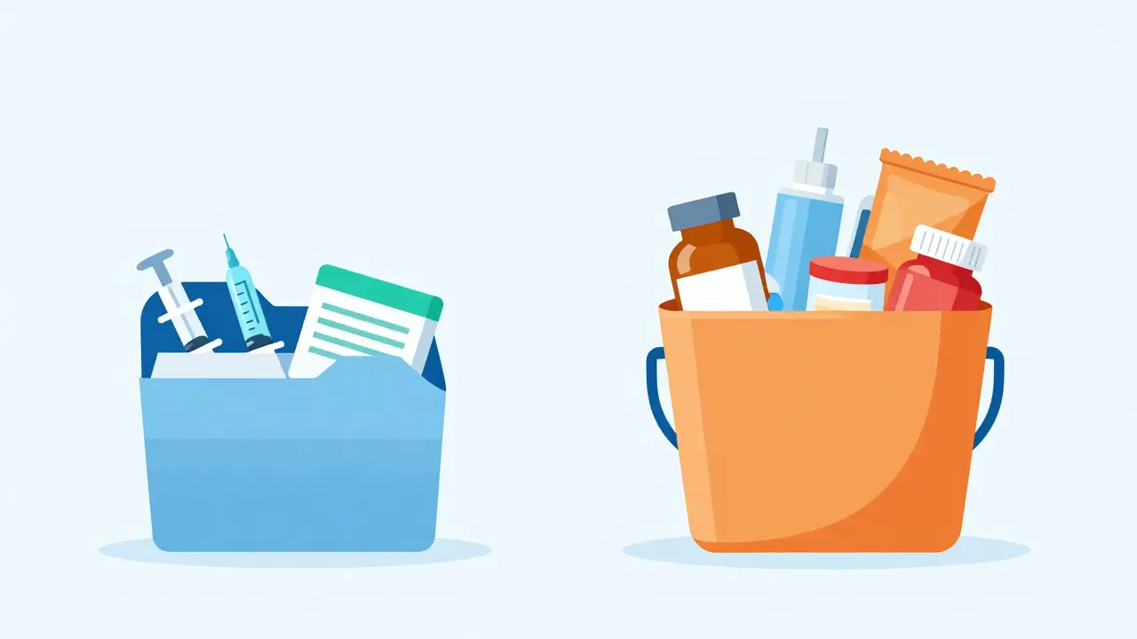 Separate folders for vaccines and other medical products