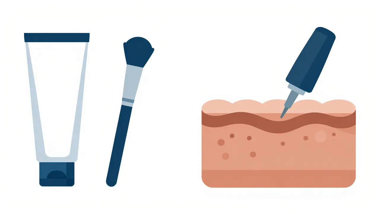 Comparison of temporary makeup and permanent micropigmentation